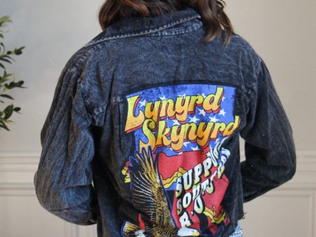 Lynyrd Skynyrd Acid Wash Cropped Flannel For Discount