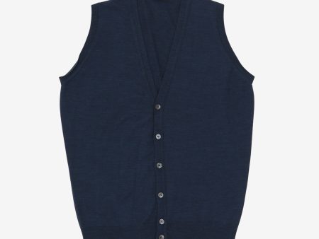 Merino Sleeveless Cardigan on Sale