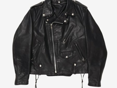 Vintage Leather Biker Jacket Online now