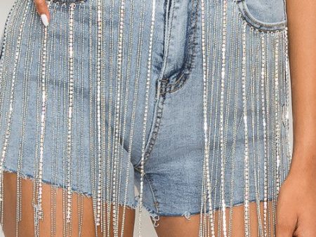 Wild West Rhinestone Fringe Shorts For Discount