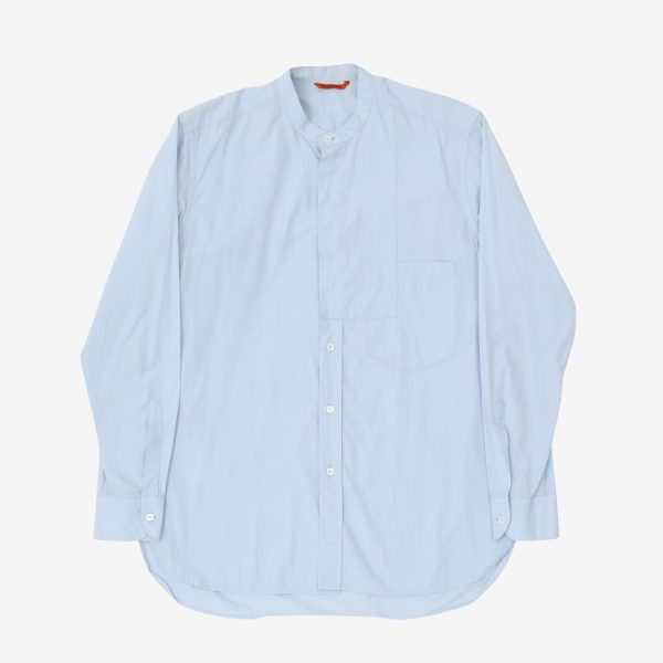 Collarless Patch Shirt For Sale