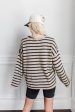 Coastal Stripes Pullover Sweater-Ivory Online Sale