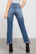 High Waisted Frayed Jeans For Cheap