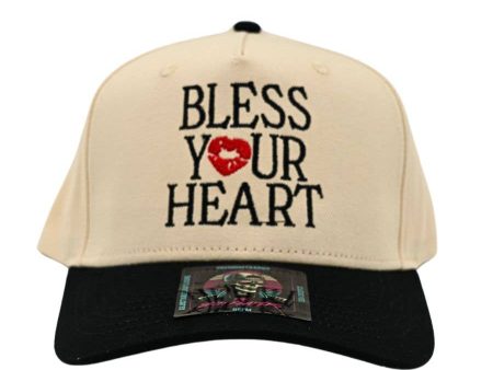 Bless Your Heart Hat- Black Natural For Discount