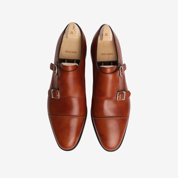 William II Leather Monk Strap + Trees For Cheap