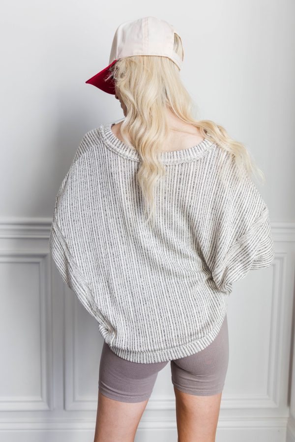 Hillsboro V Neck Sweater- Ivory Online now