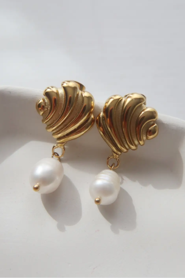 Seashell Pearl Earrings Dangle Earrings Hot on Sale