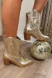 Billini Nayli Gold Metallic Cowboy Boot Cheap