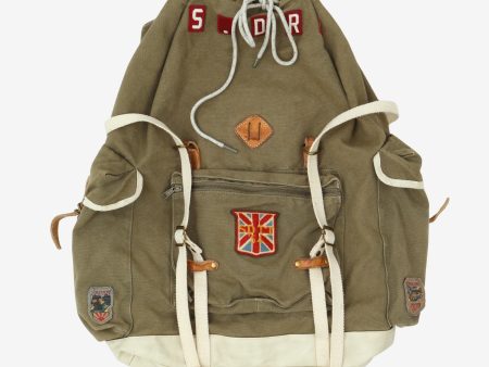 Vintage Canvas Patch Backpack on Sale