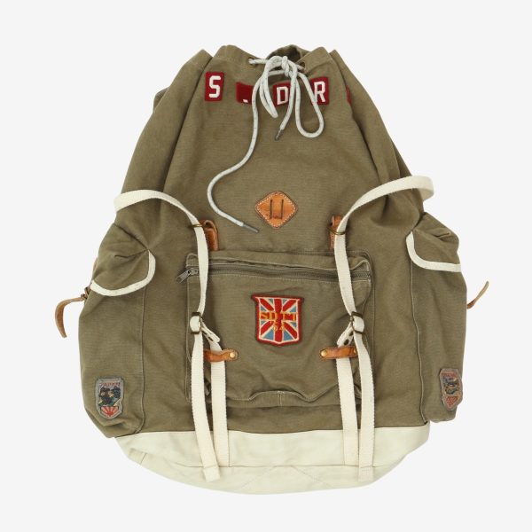 Vintage Canvas Patch Backpack on Sale