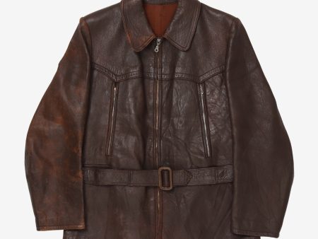 1940s Leather Rider Jacket For Sale