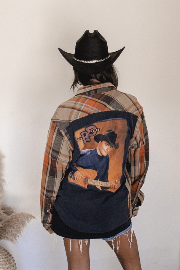 Brad Paisley Band Tee Flannel Online now