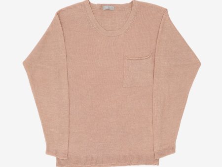 Linen Pocket Knit Sweater Online Hot Sale