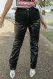 Harley Faux Leather Denim Pants Cheap