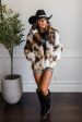 Spotted Luxe Faux Fur Coat Hot on Sale