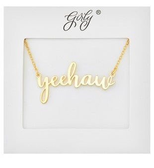 Yeehaw Dainty Chain Necklace For Discount