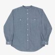 Collarless Chambray Shirt For Discount