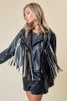 Rodeo Star Faux Leather Fringe Jacket Online