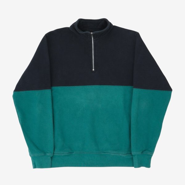 Two Tone Half Zip Sweater Online Hot Sale