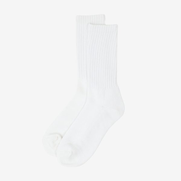 USA Cotton Crew Sock - All White Online Sale