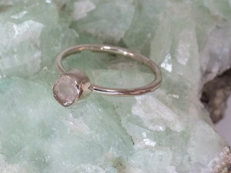 Tranquility Rose Quartz Dainty Ring- Silver Cheap