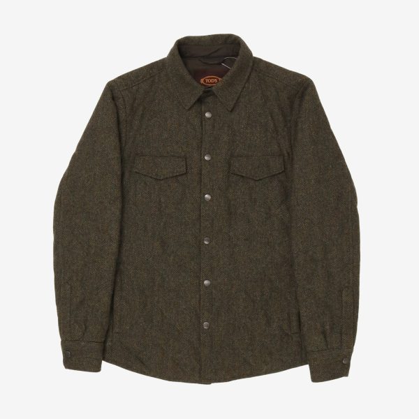 Tweed Padded Shirt Jacket Supply