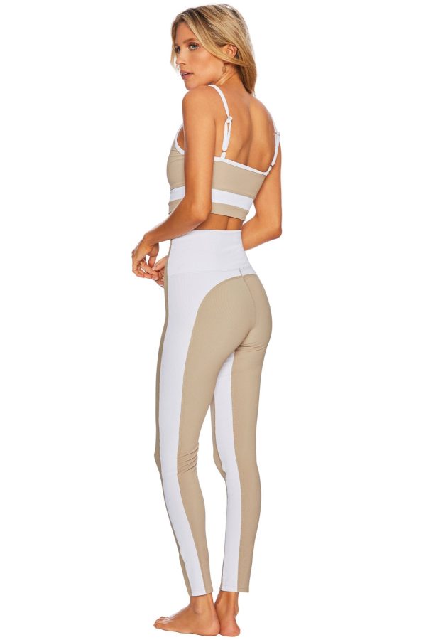 Beach Riot Colorblock Legging - Tan White Online