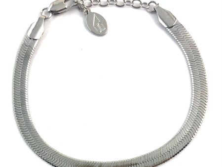 Silver Herringbone Bracelet Fashion