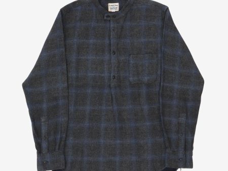 Collarless PO Flannel Shirt For Sale