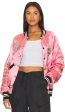 Beer Wolf Time Bomber Jacket - Blush Pink Fashion