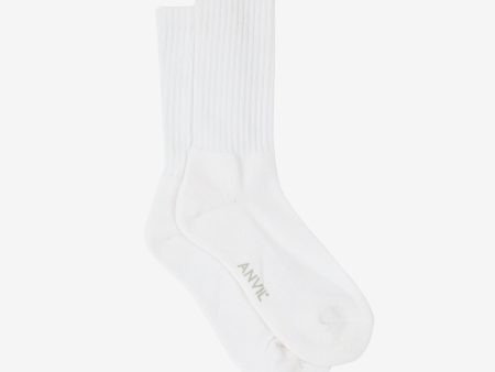 USA Cotton Crew Sock - All White Online Sale