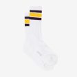 USA Cotton Crew Sock - Purple Yellow Online now