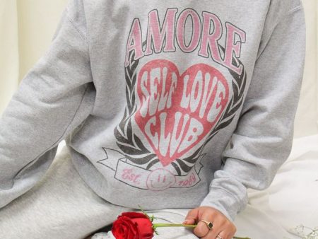 Self Love Club Crewneck For Discount