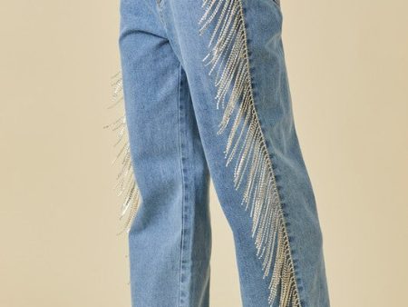 Broadway Rhinestone Denim Jeans Online Hot Sale