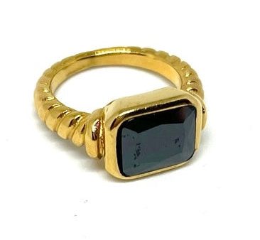 Braided Black Onyx Gem Ring Sale