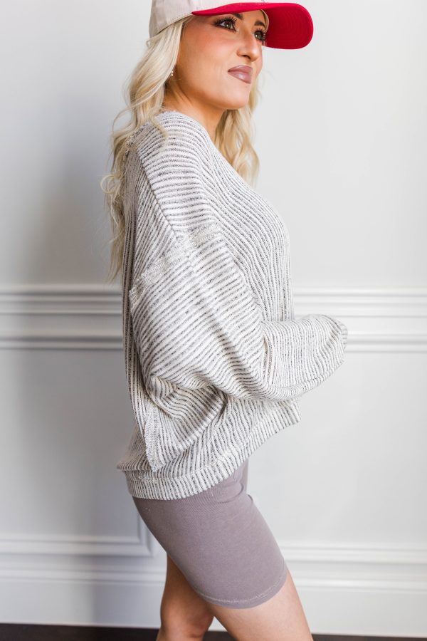 Hillsboro V Neck Sweater- Ivory Online now