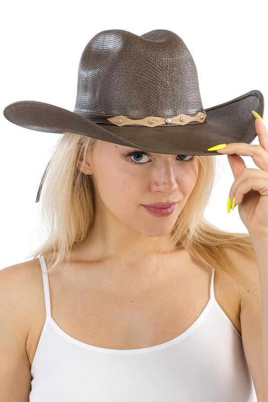 Vaquero Structured Cowboy Hat -Brown Online Sale