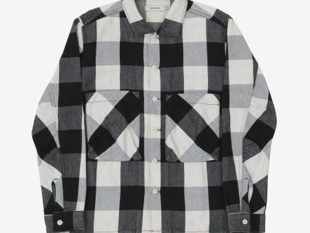 Block Plaid Worker Shirt Cheap