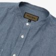 Collarless Chambray Shirt For Discount