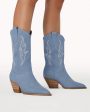 Billini Asha Blue Denim Boots For Discount