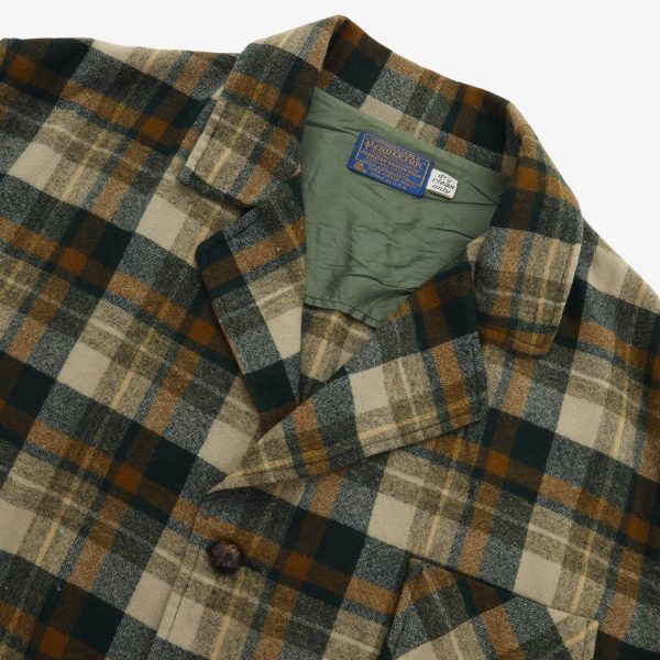 Vintage Check Wool Jacket For Cheap