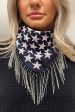 Rhinestone Fringe Bandana Fashion