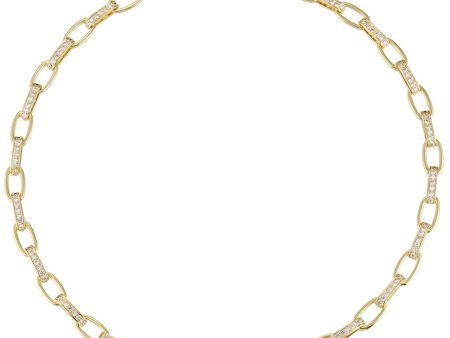 Saddle & Sparkle Chain Link Necklace For Cheap