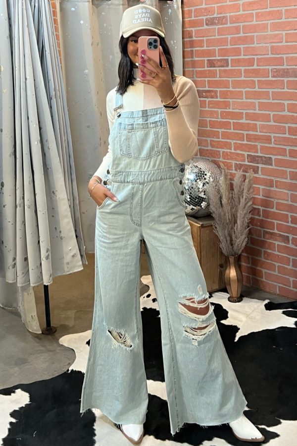 Show Me Your Mumu Trenton Overalls - Faded Indigo Discount