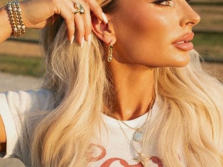 Festival Flair Gold Hoops For Sale