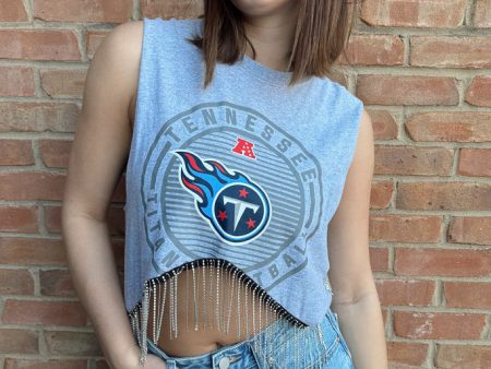 Titans Rhinestone Fringe Tank Sale