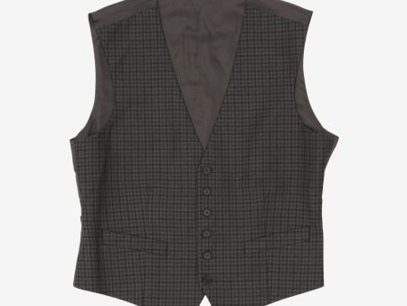 Wool Check Waistcoat Fashion